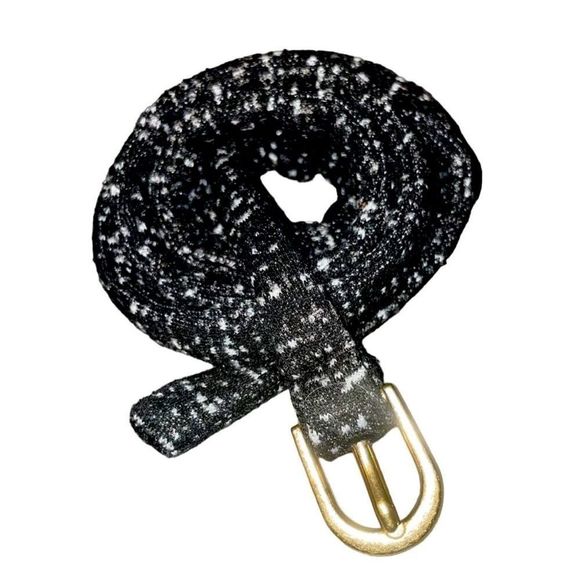 Vintage Boucle Knit Skinny Belt - Bid Now = Discounted Shipping - Picture 1 of 13